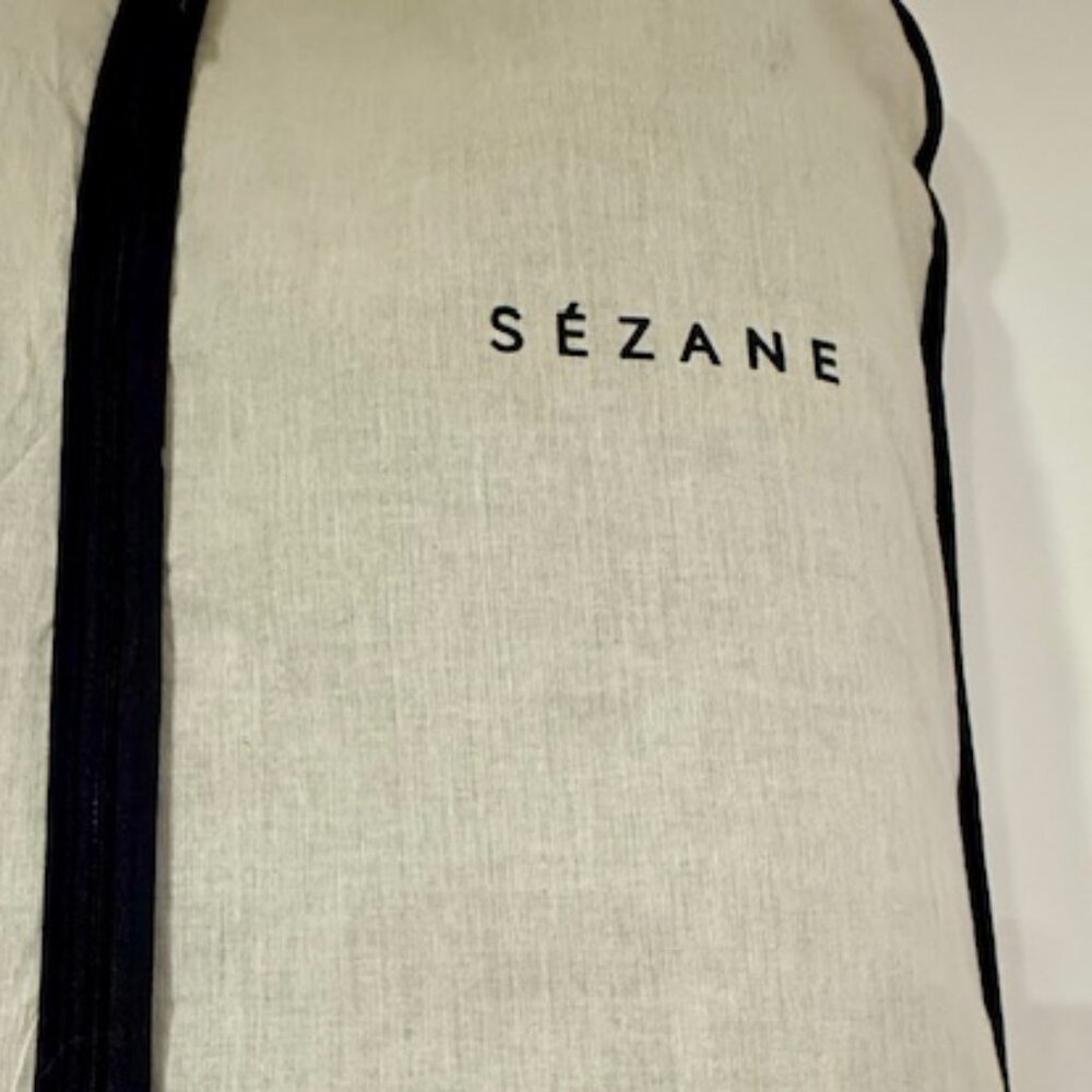 Sézane Isee Navy Faux Fur Coat - Picture 9 of 9